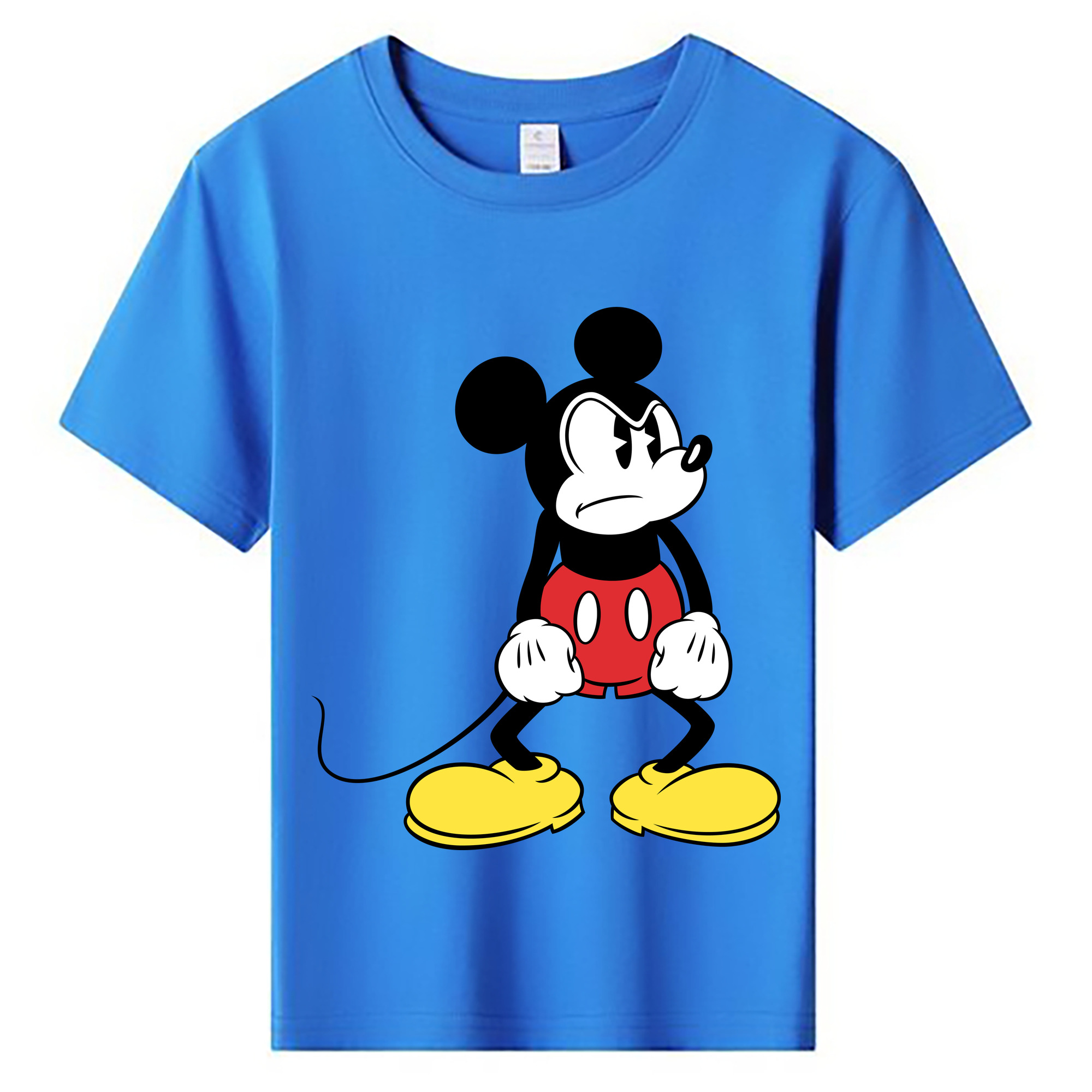 ミッキーマウス Mickey Mouse 綿100％キッズTシャツ（フロントプリント）